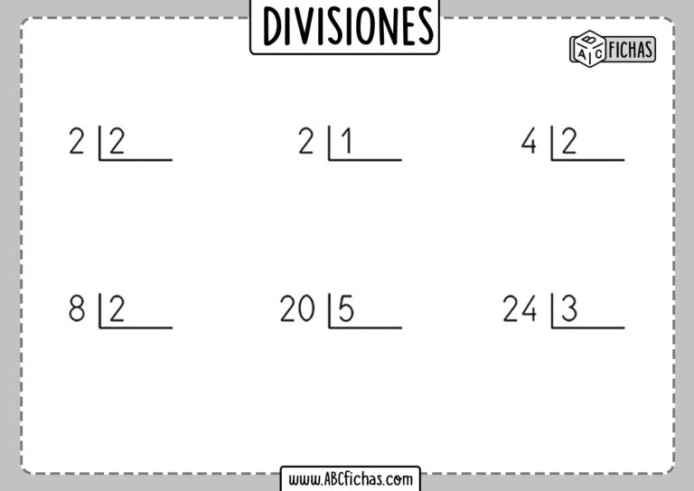 Divisiones Por Una Cifra Pdf Abc Fichas