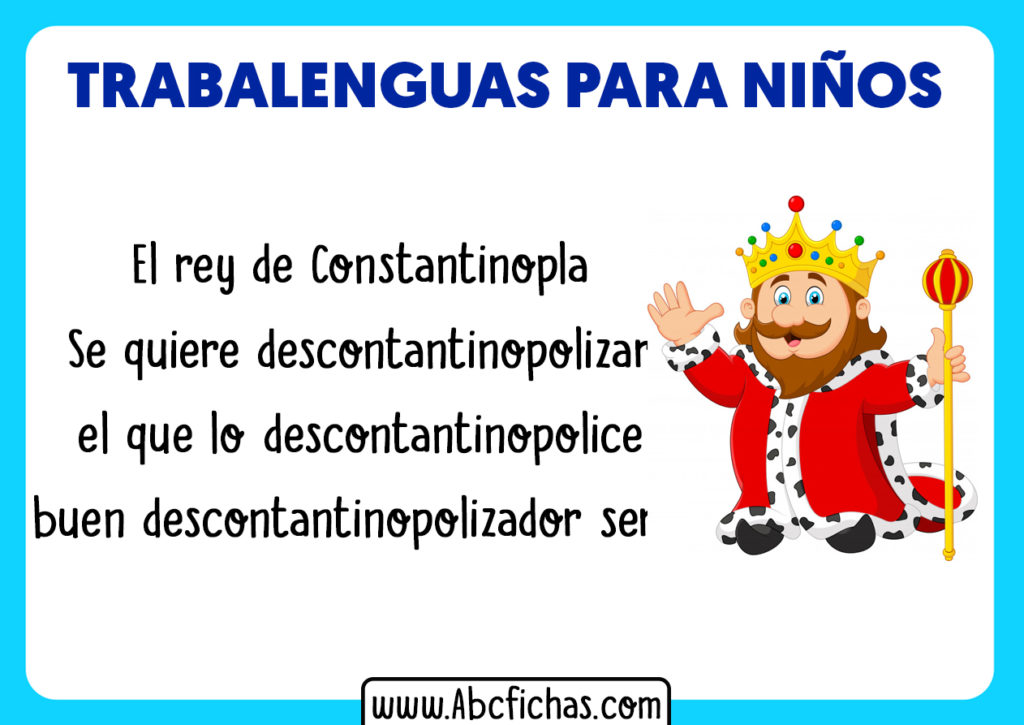 Trabalenguas Faciles Para Ni Os Abc Fichas