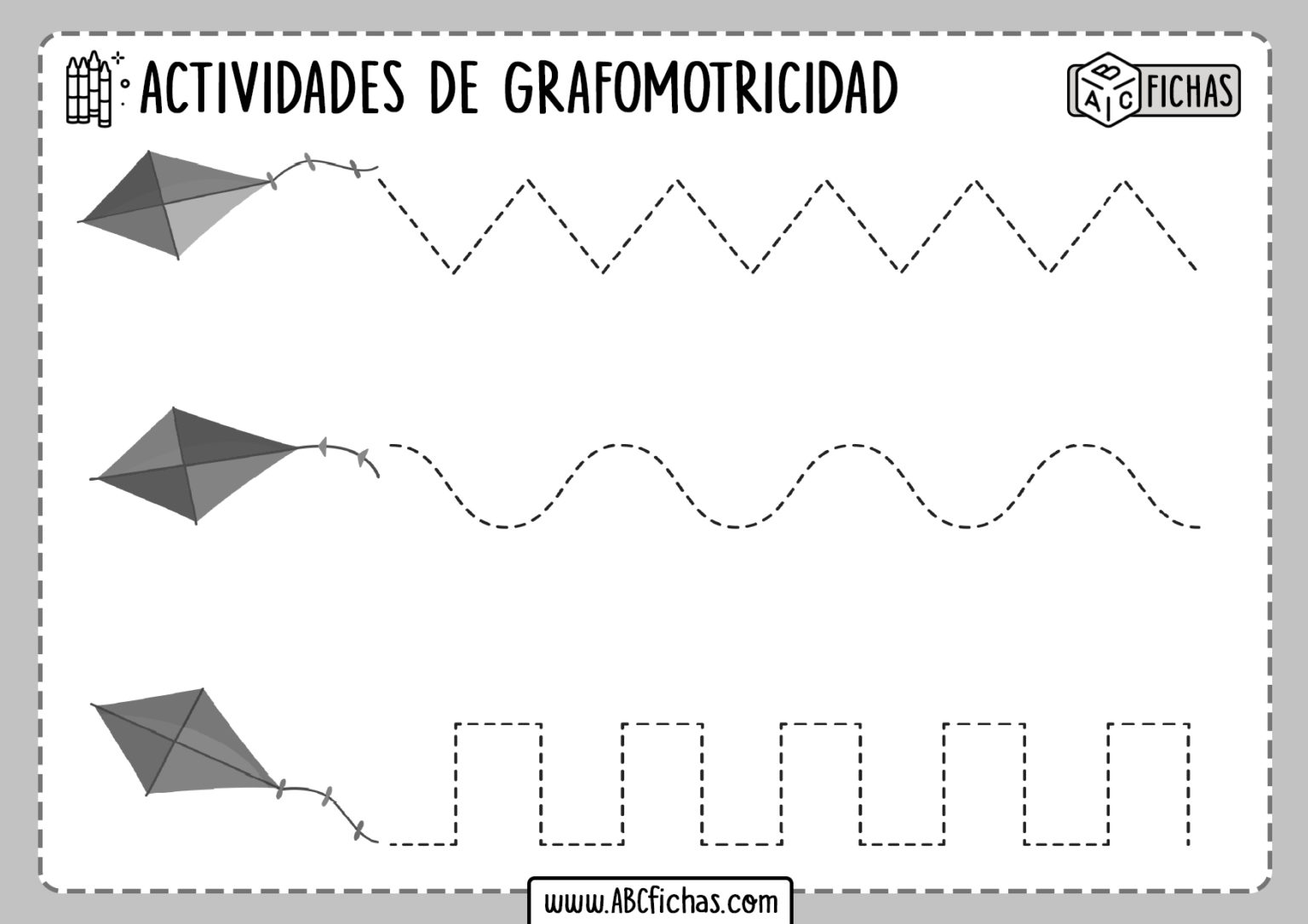 Fichas De Grafomotricidad Trazado De Líneas Y Formas