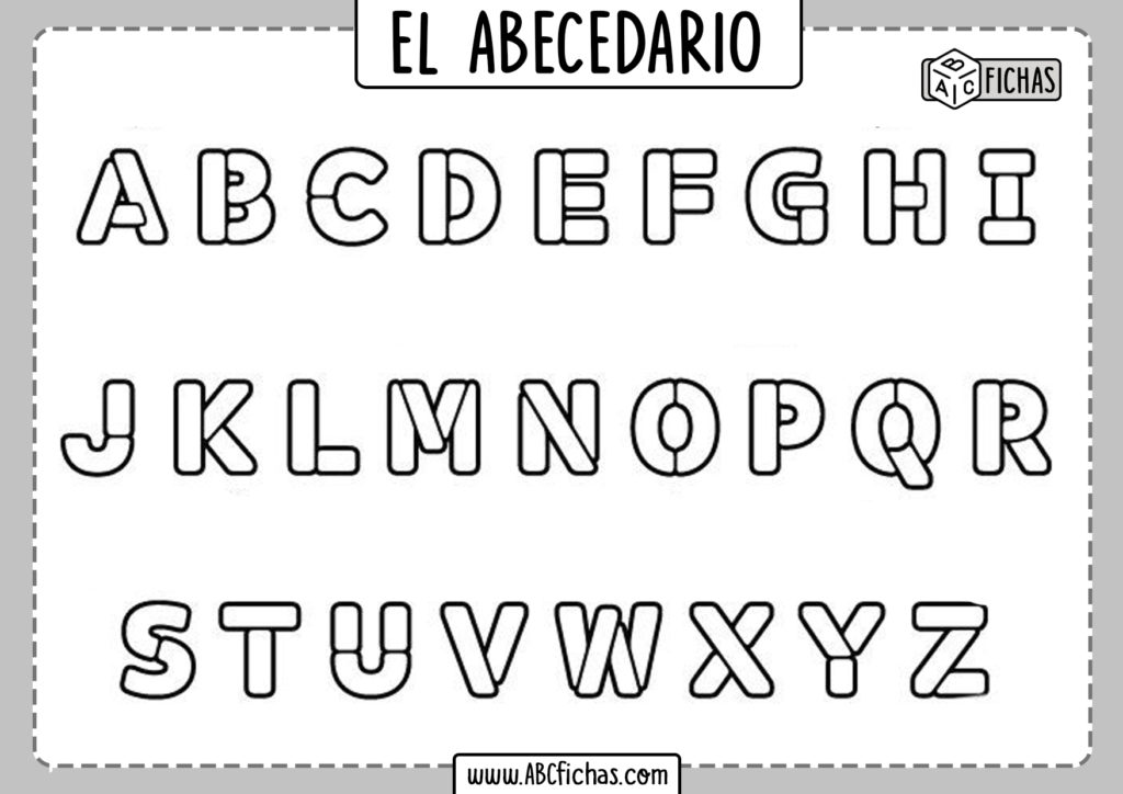 Letras del Abecedario para Colorear Imprimir - ABC Fichas