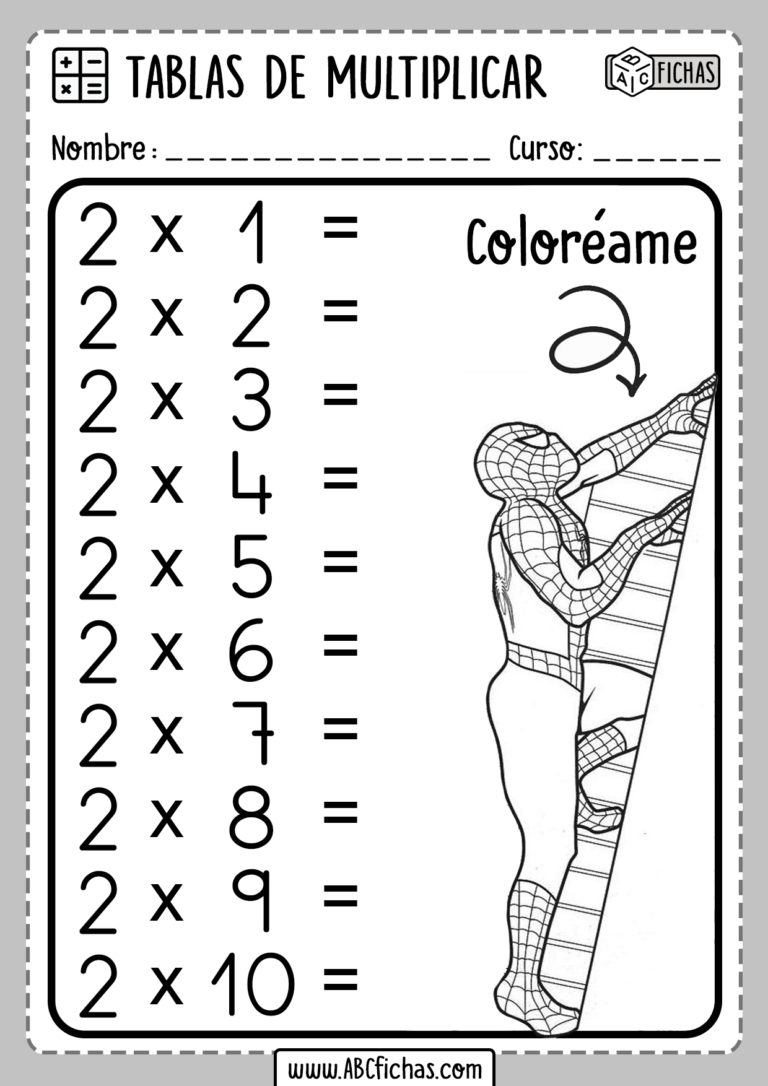 Fichas Para Repasar Las Tablas De Multiplicar Abc Fichas