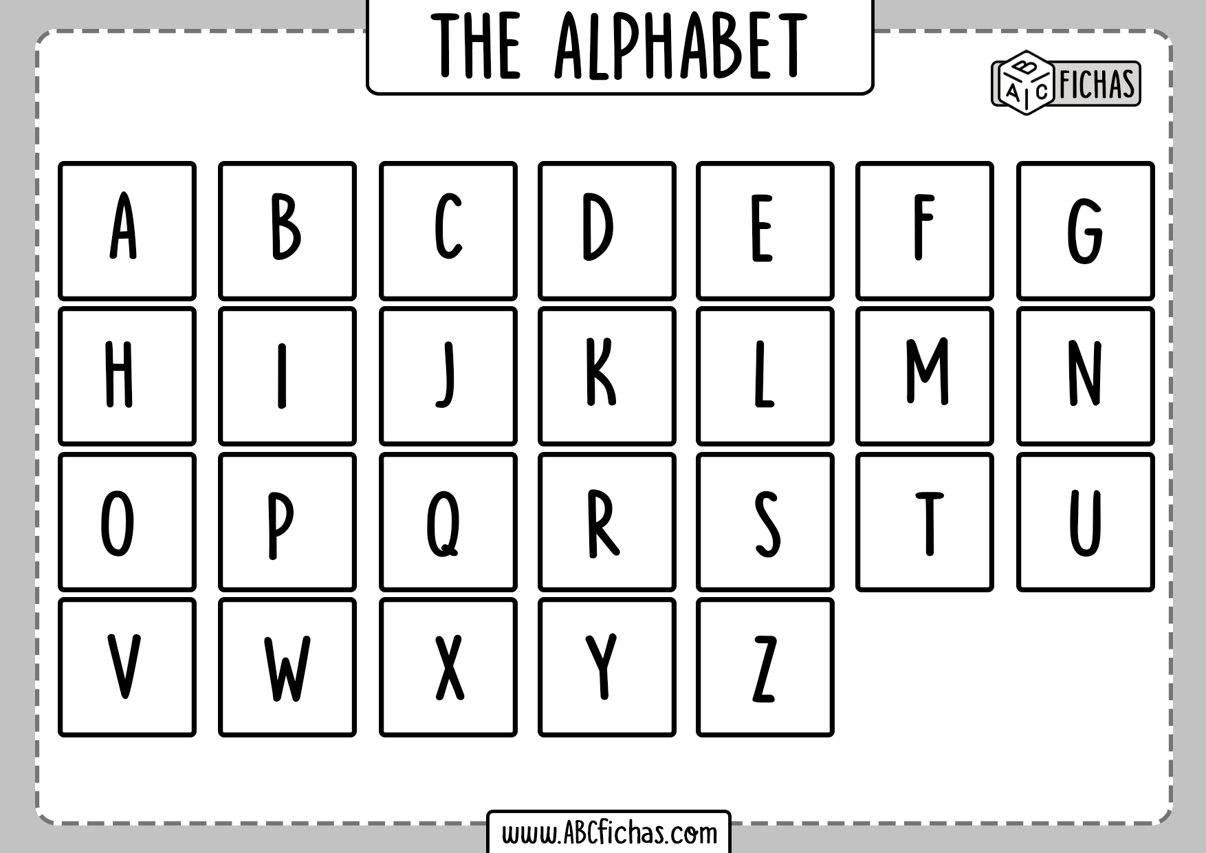 Full Alphabet Worksheet ABC Fichas