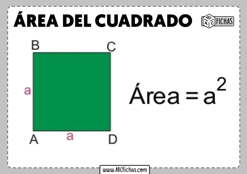 Formula Area Del Cuadrado - ABC Fichas