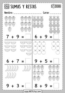 Sumas y restas para primaria