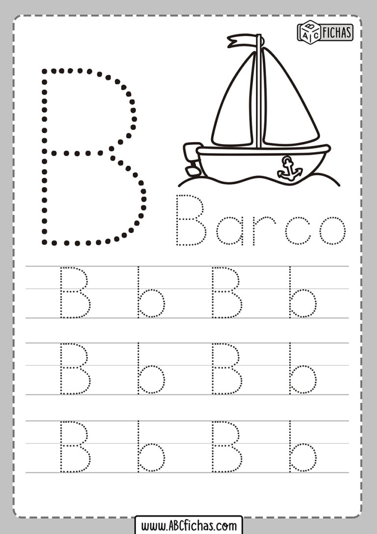 Aprender La Letra B Fichas De Letras Consonantes Para Imprimir Pdf ...