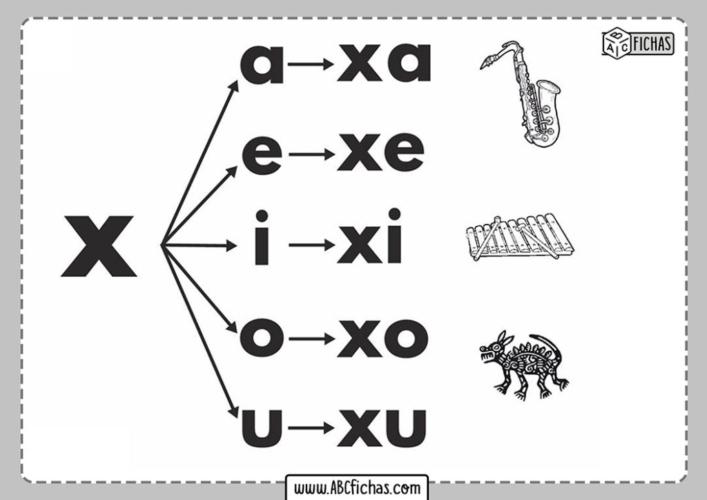 Letra X Silabas Con X Abc Fichas 39c 