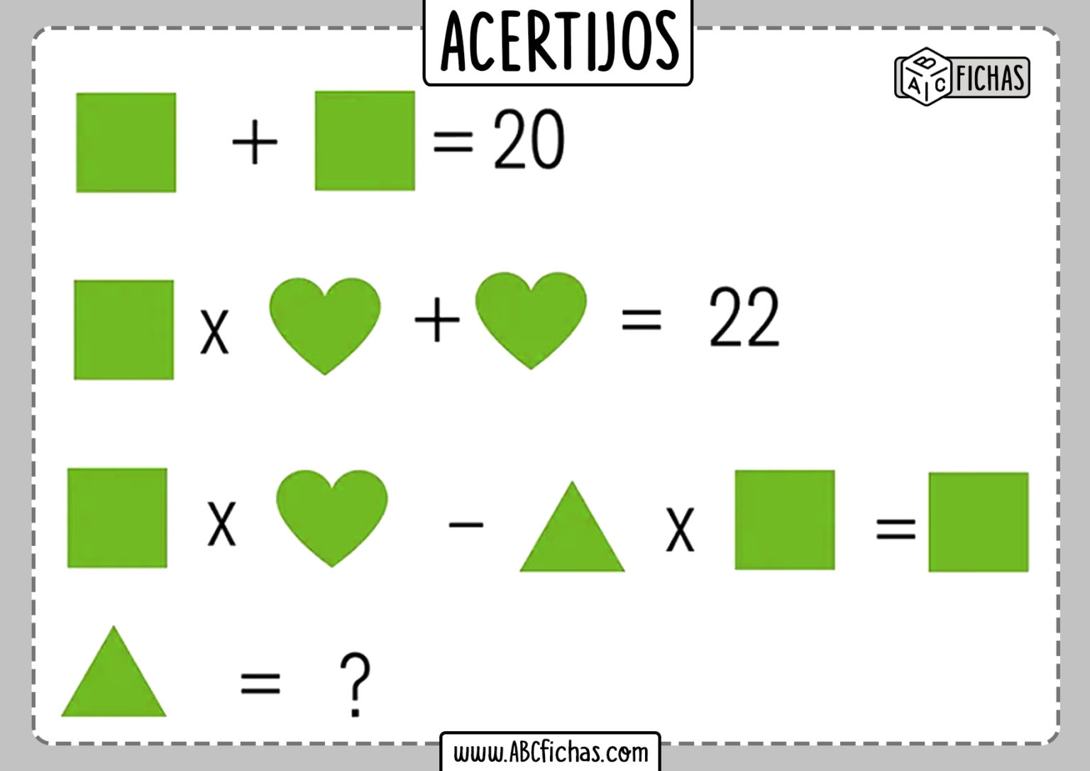 Acertijos Matemáticos Fáciles Para Niños Para Imprimir 9485