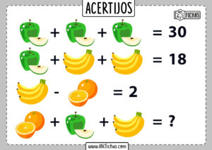 Acertijos de matematicas con dibujos