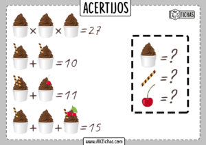 Acertijos de matematicas de numeros con dibujos