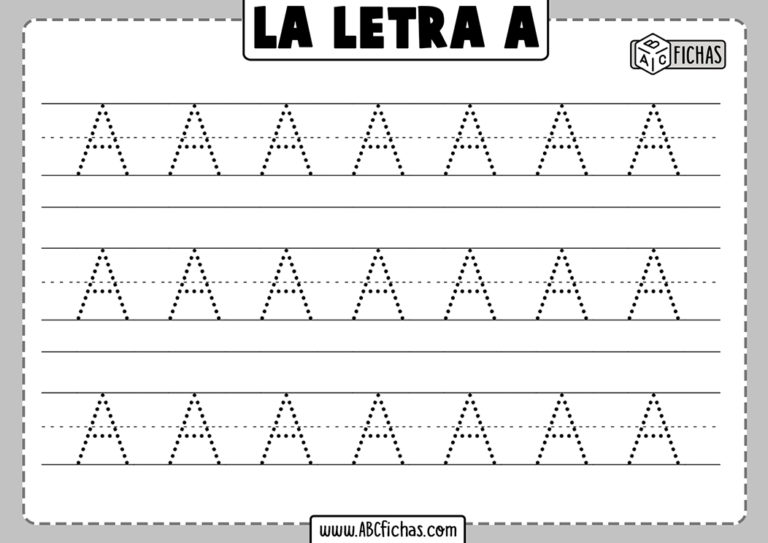 Fichas De Trazar Las Letras Del Abecedario Para Imprimir 2954