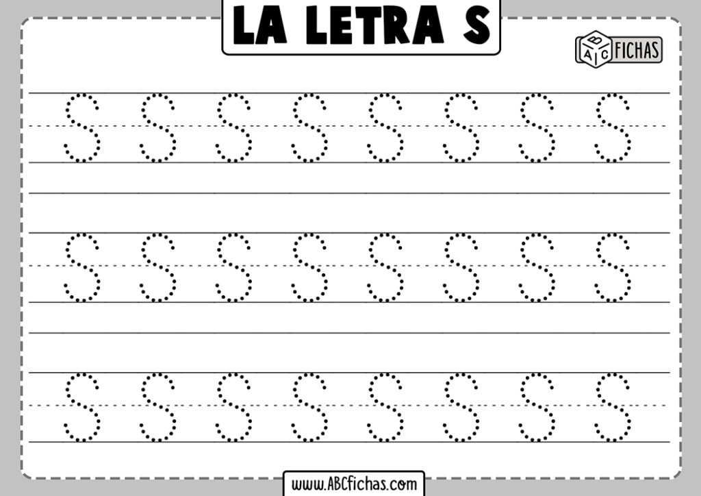 Fichas De Trazar Las Letras Del Abecedario Para Imprimir