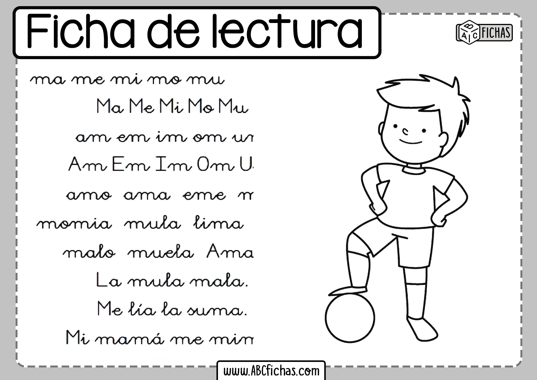 Thumbnail Of Ficha De Lectura De La Letra M Letra M Lectura Fichas