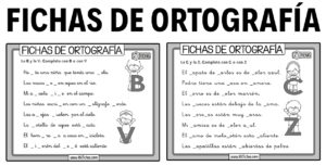 Fichas de ortografia para niños