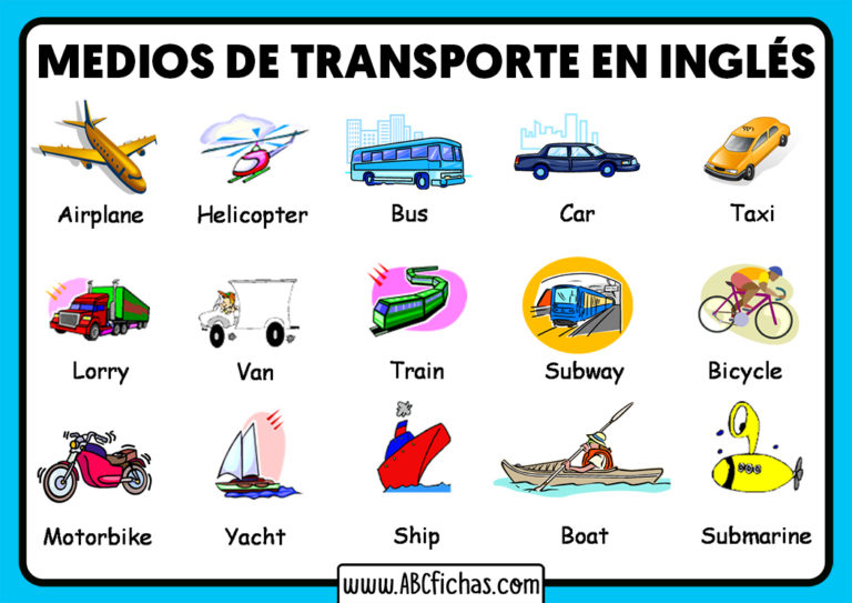 Medios De Transporte En Ingles - Recursos Didácticos - Wordwall