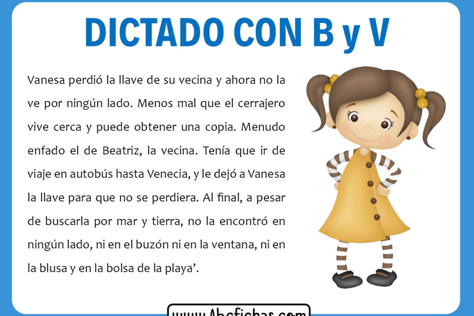 Dictados cortos con b y v