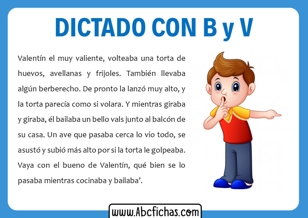 Dictados Con V - ABC Fichas