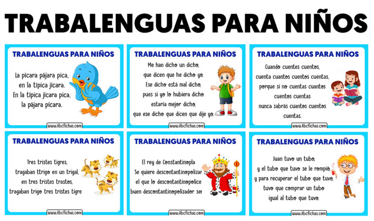 Trabalenguas Cortos Y Divertidos Para Niños